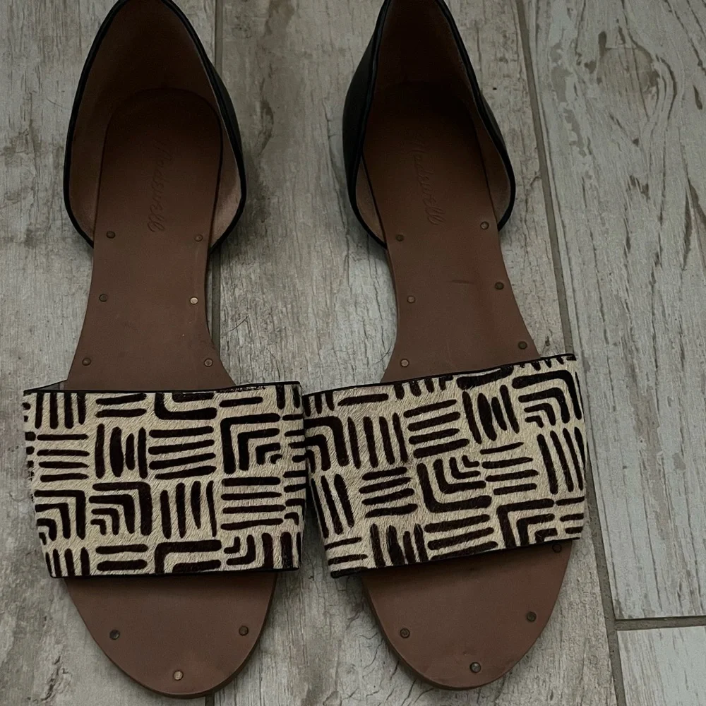 Madewell Calf Hair Sandals Size 10